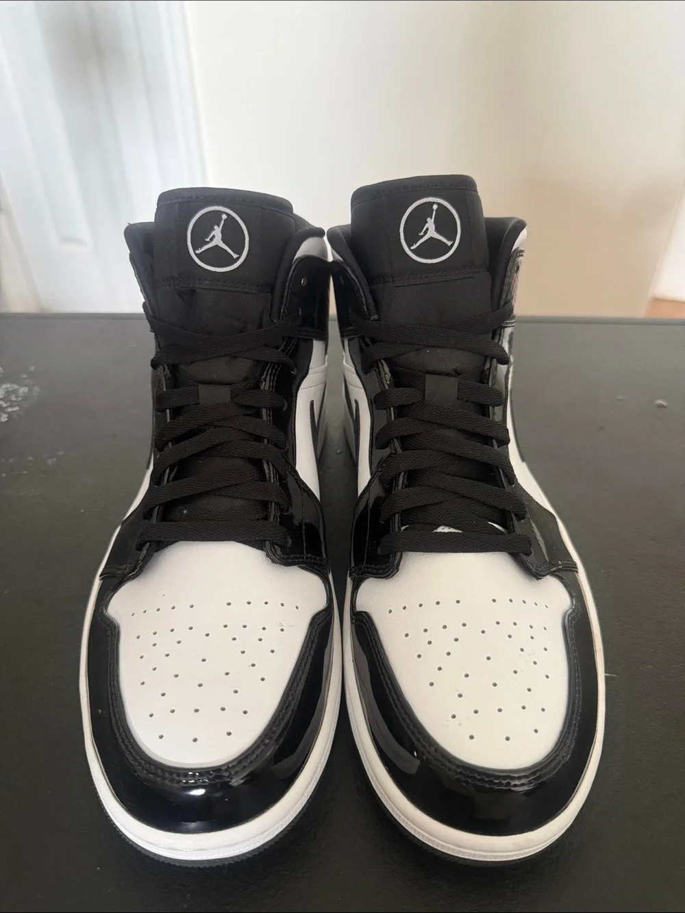 Jordan Black and White High-Top Sneakers